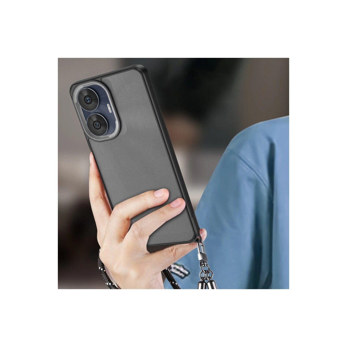 Realme C55 Kılıf Elegant Kapak - Siyah Realme C55 Kılıf Elegant Kapak - Siyah