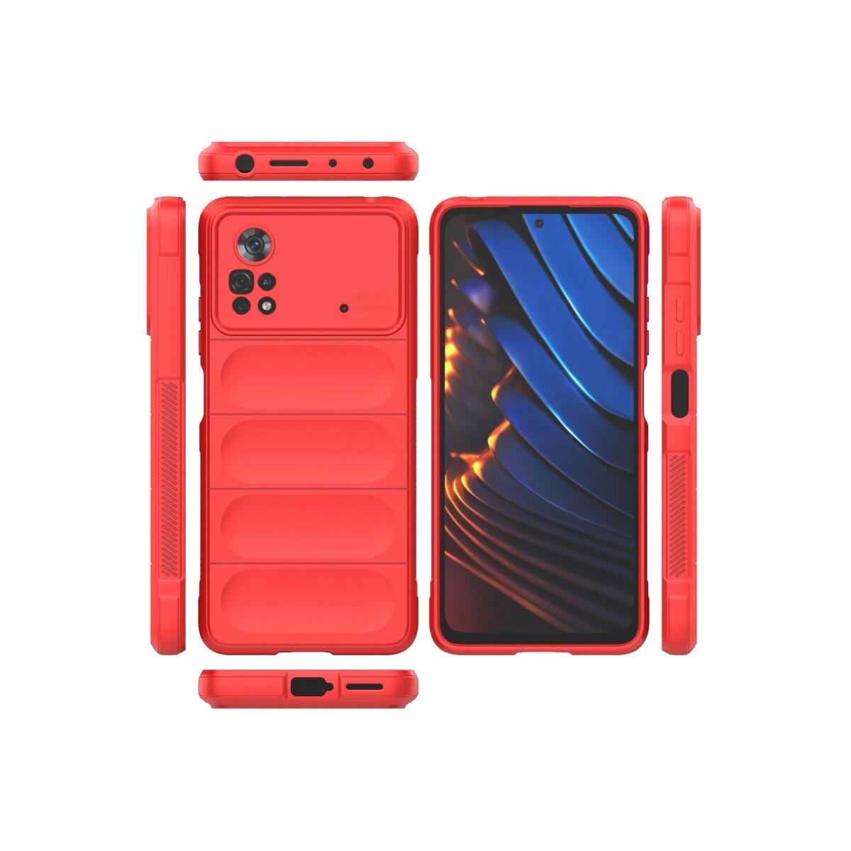 Xiaomi Poco X4 Pro 5g Kılıf Optimum Silikon - Kırmızı Xiaomi Poco X4 Pro 5g Kılıf Optimum Silikon - Kırmızı
