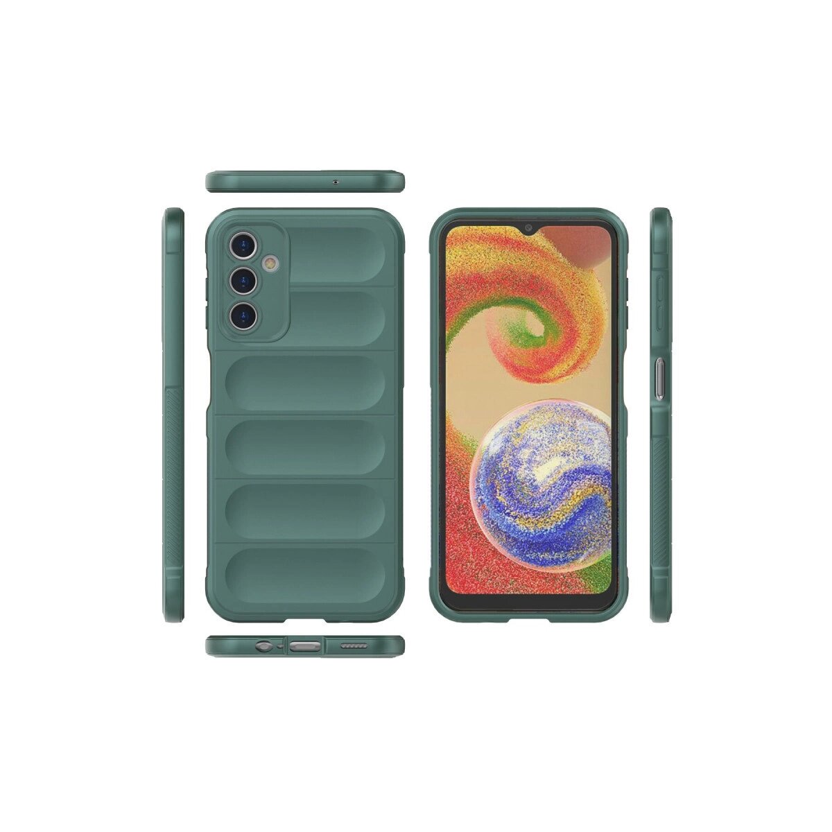 Samsung Galaxy A14 4g Kılıf Optimum Silikon - Koyu Yeşil
