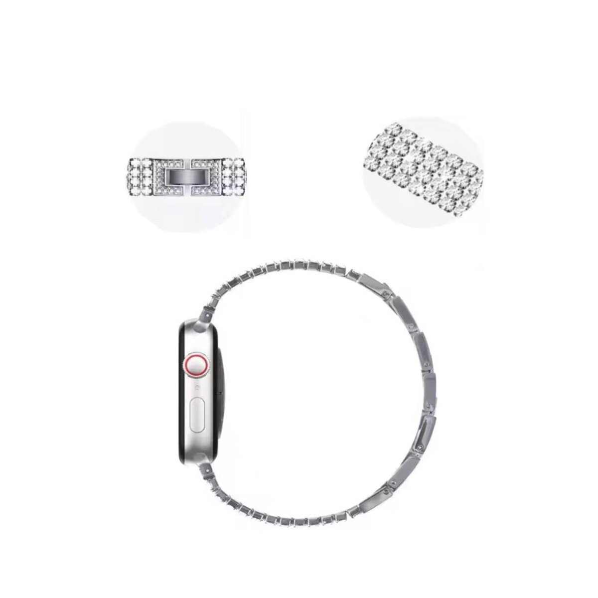 Apple Watch 38mm Live Taşlı Kordon (saat Değildir) - Siyah