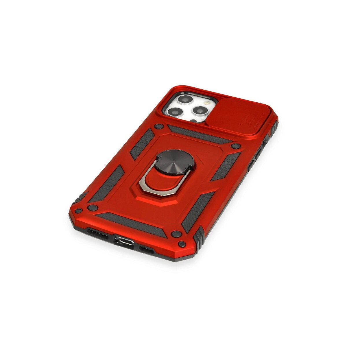 Apple İphone 12 Pro Max Kılıf Pars Lens Yüzüklü Silikon - Kırmızı Apple İphone 12 Pro Max Kılıf Pars Lens Yüzüklü Silikon - Kırmızı