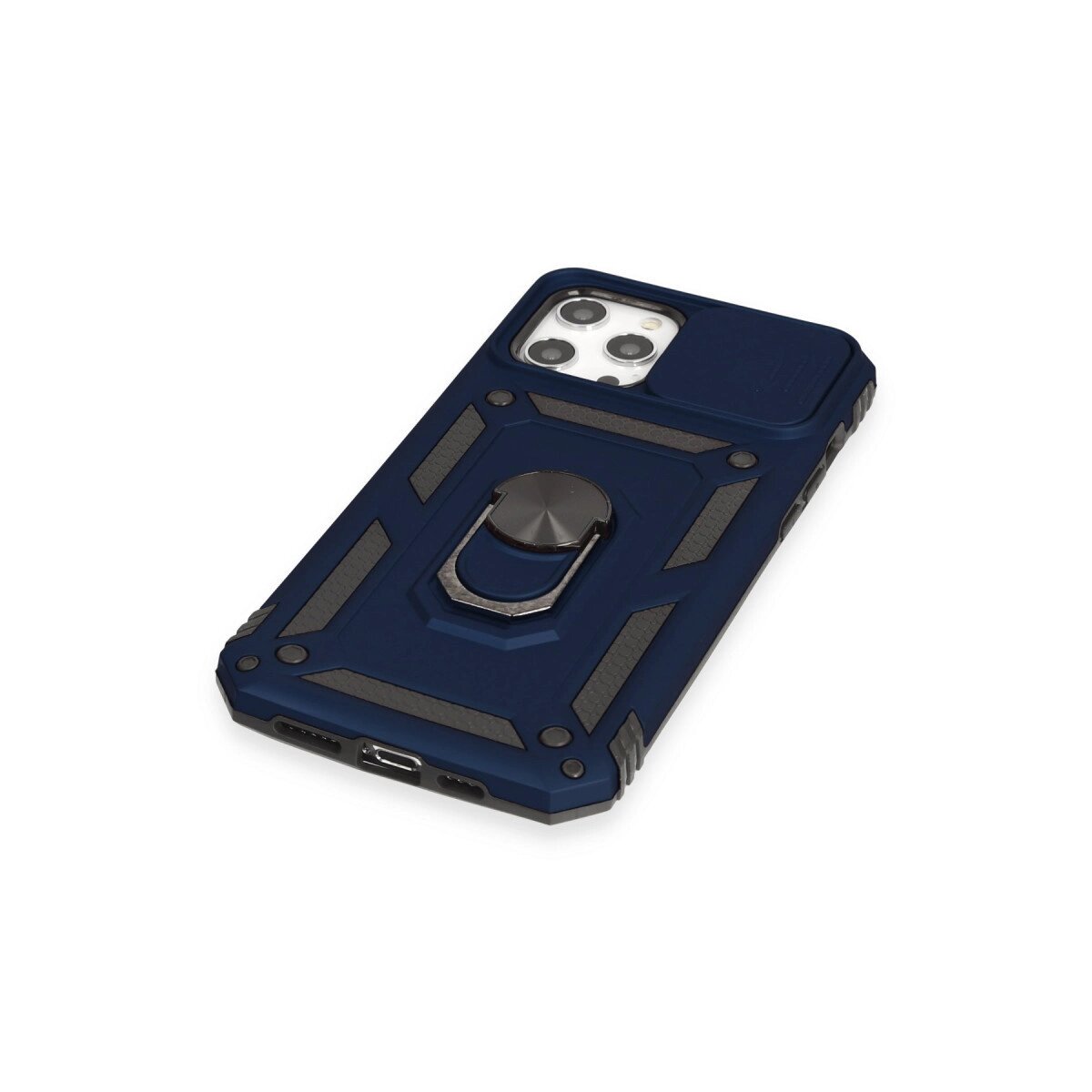 Apple İphone 12 Pro Max Kılıf Pars Lens Yüzüklü Silikon - Lacivert Apple İphone 12 Pro Max Kılıf Pars Lens Yüzüklü Silikon - Lacivert