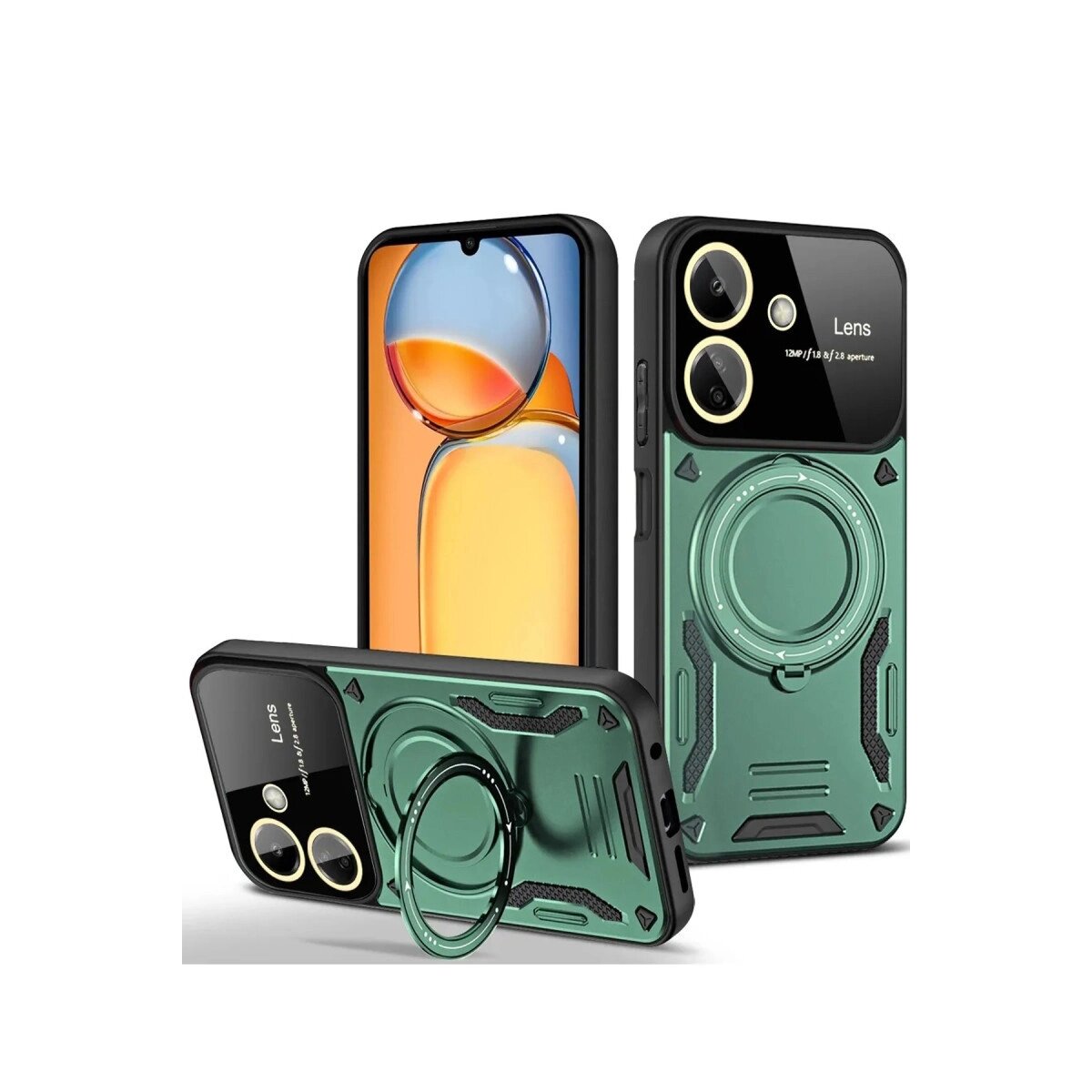 13c Kılıf Joy Lens Standlı Kapak - Koyu Yeşil