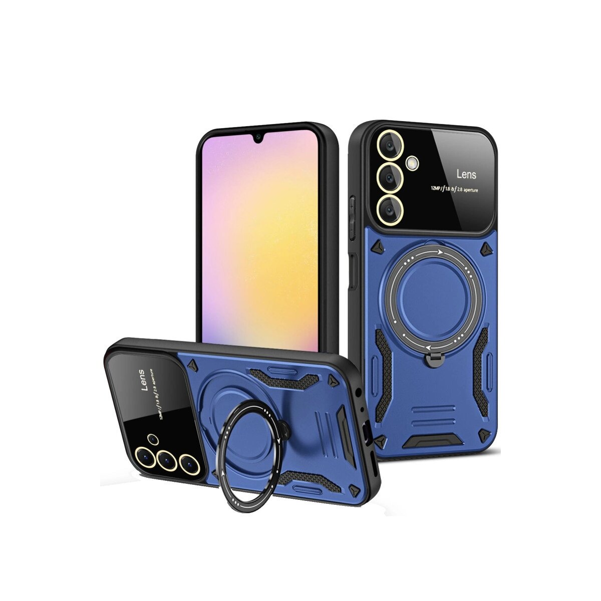 Samsung Galaxy A15 4g Kılıf Joy Lens Standlı Kapak - Lacivert Samsung Galaxy A15 4g Kılıf Joy Lens Standlı Kapak - Lacivert