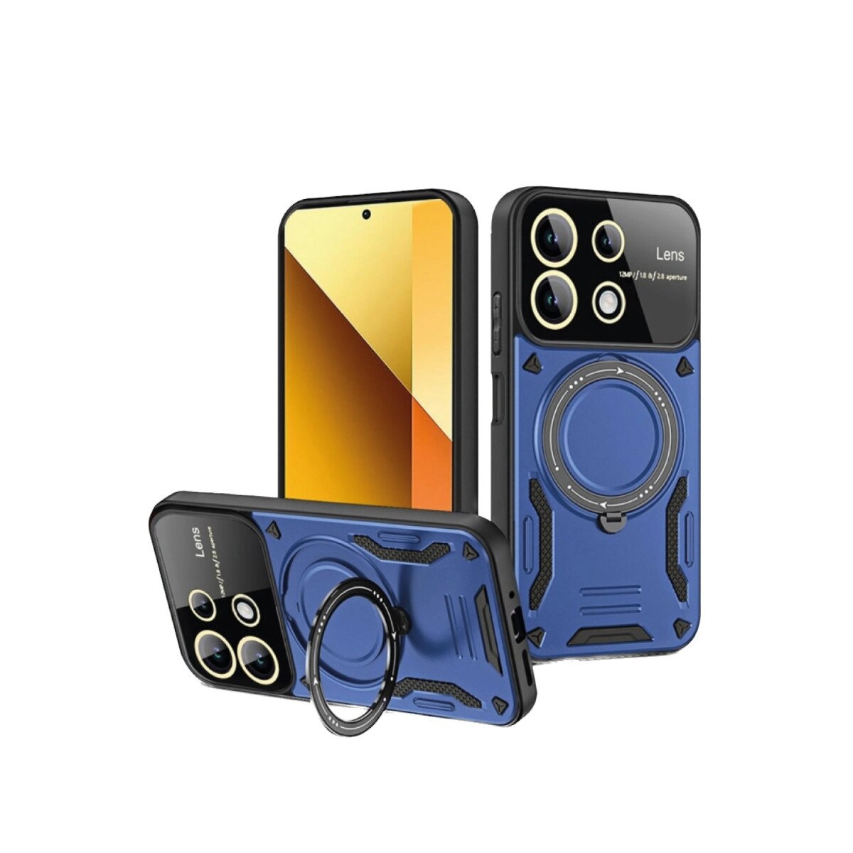Xiaomi Redmi Note 13 4g Kılıf Joy Lens Standlı Kapak - Lacivert Xiaomi Redmi Note 13 4g Kılıf Joy Lens Standlı Kapak - Lacivert