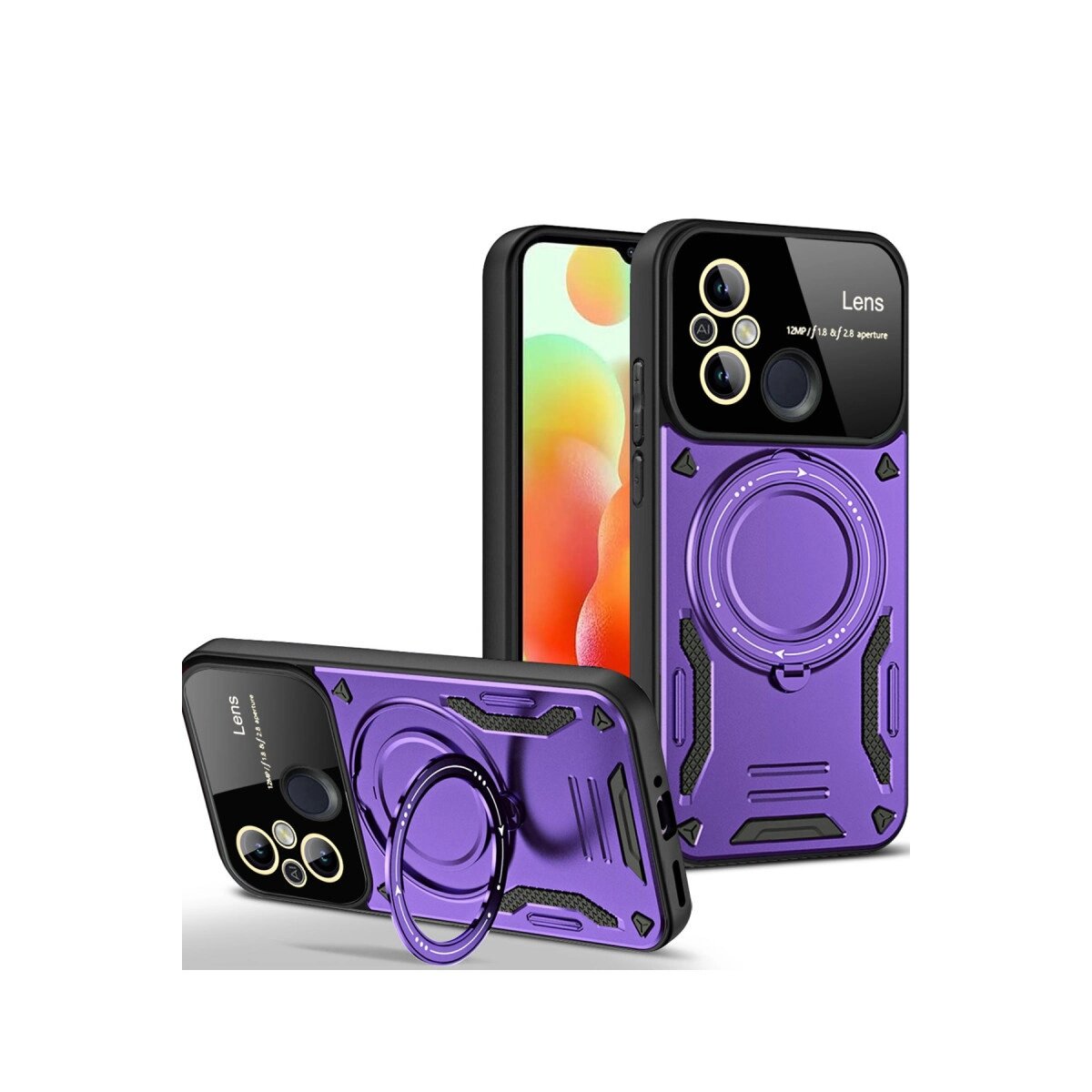 12c Kılıf Joy Lens Standlı Kapak - Mor