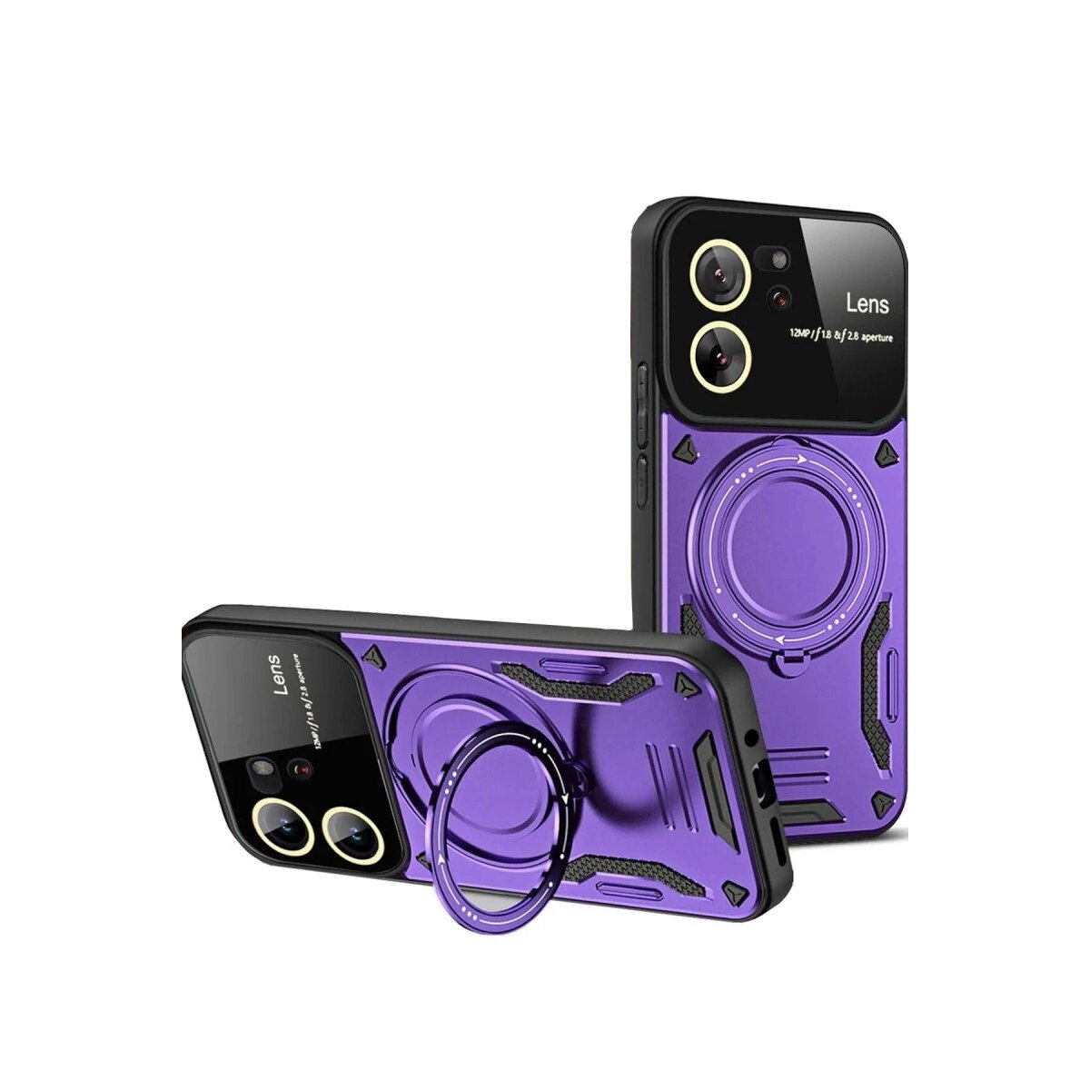 Xiaomi Mi 13t Pro Kılıf Joy Lens Standlı Kapak - Mor Xiaomi Mi 13t Pro Kılıf Joy Lens Standlı Kapak - Mor