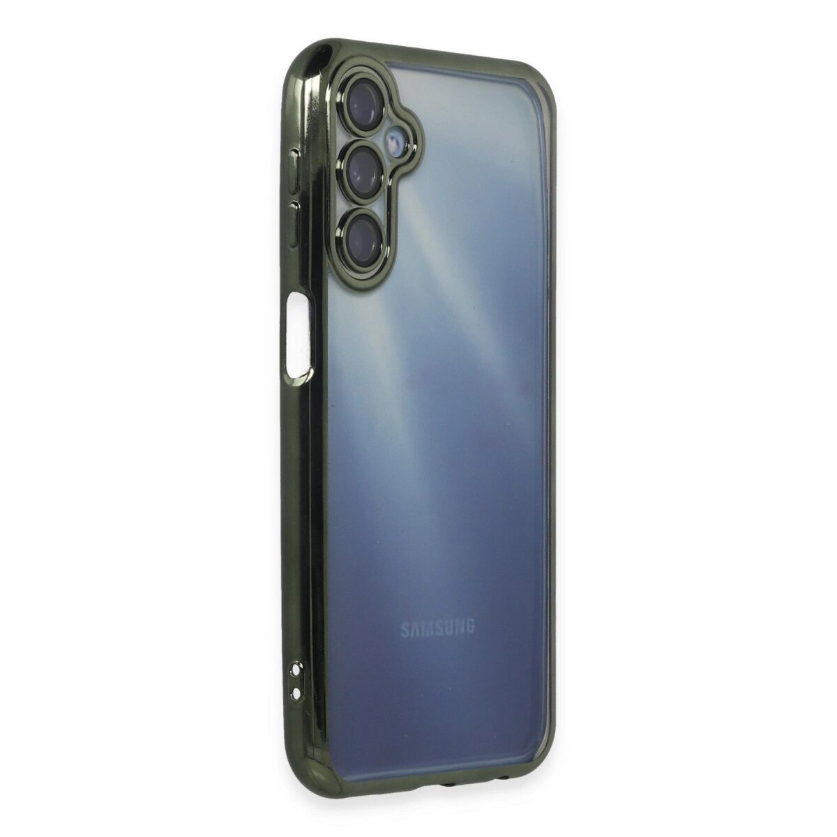 Samsung Galaxy A35 5g Kılıf Razer Lensli Silikon - Yeşil Samsung Galaxy A35 5g Kılıf Razer Lensli Silikon - Yeşil