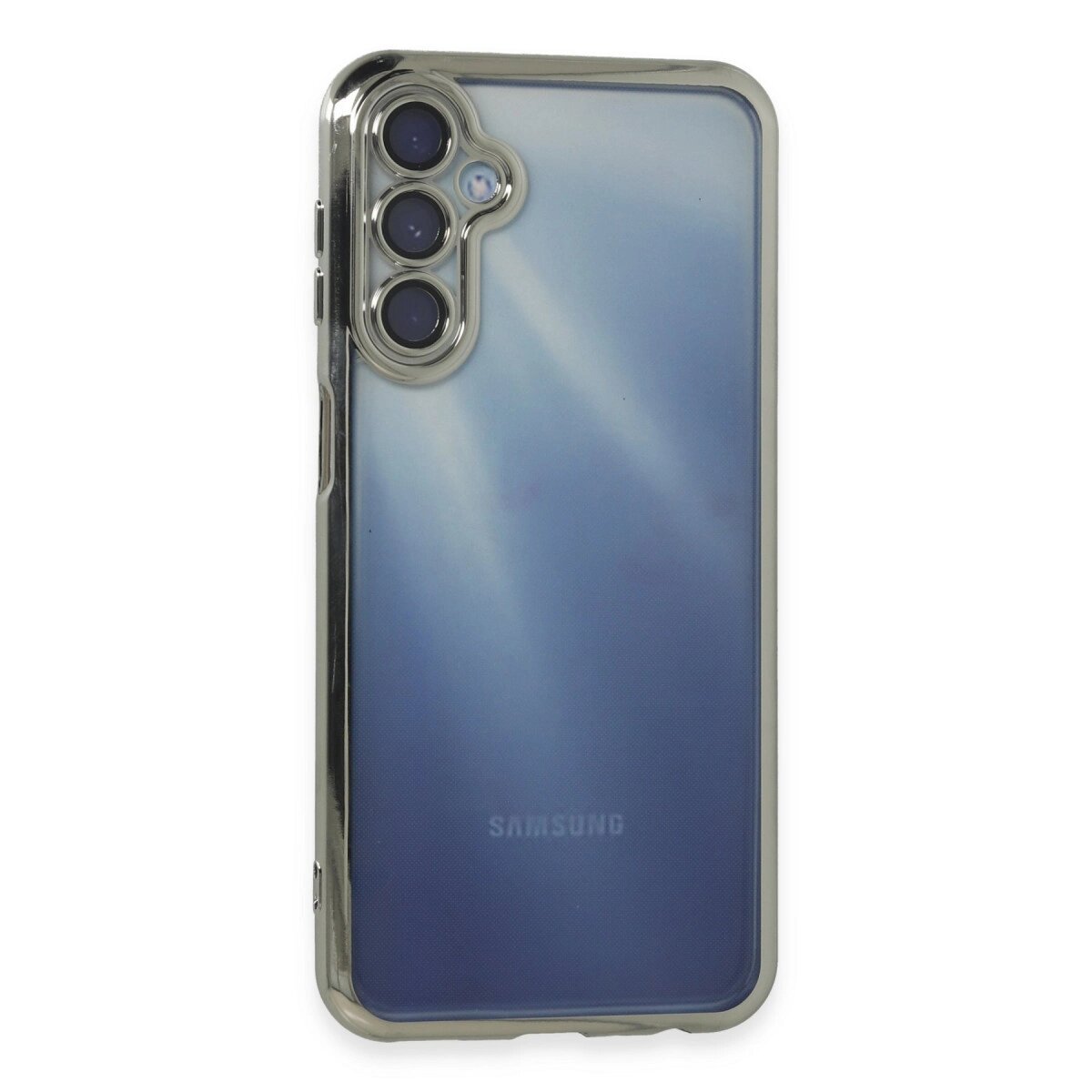 Samsung Galaxy A55 5g Kılıf Razer Lensli Silikon - Gümüş Samsung Galaxy A55 5g Kılıf Razer Lensli Silikon - Gümüş