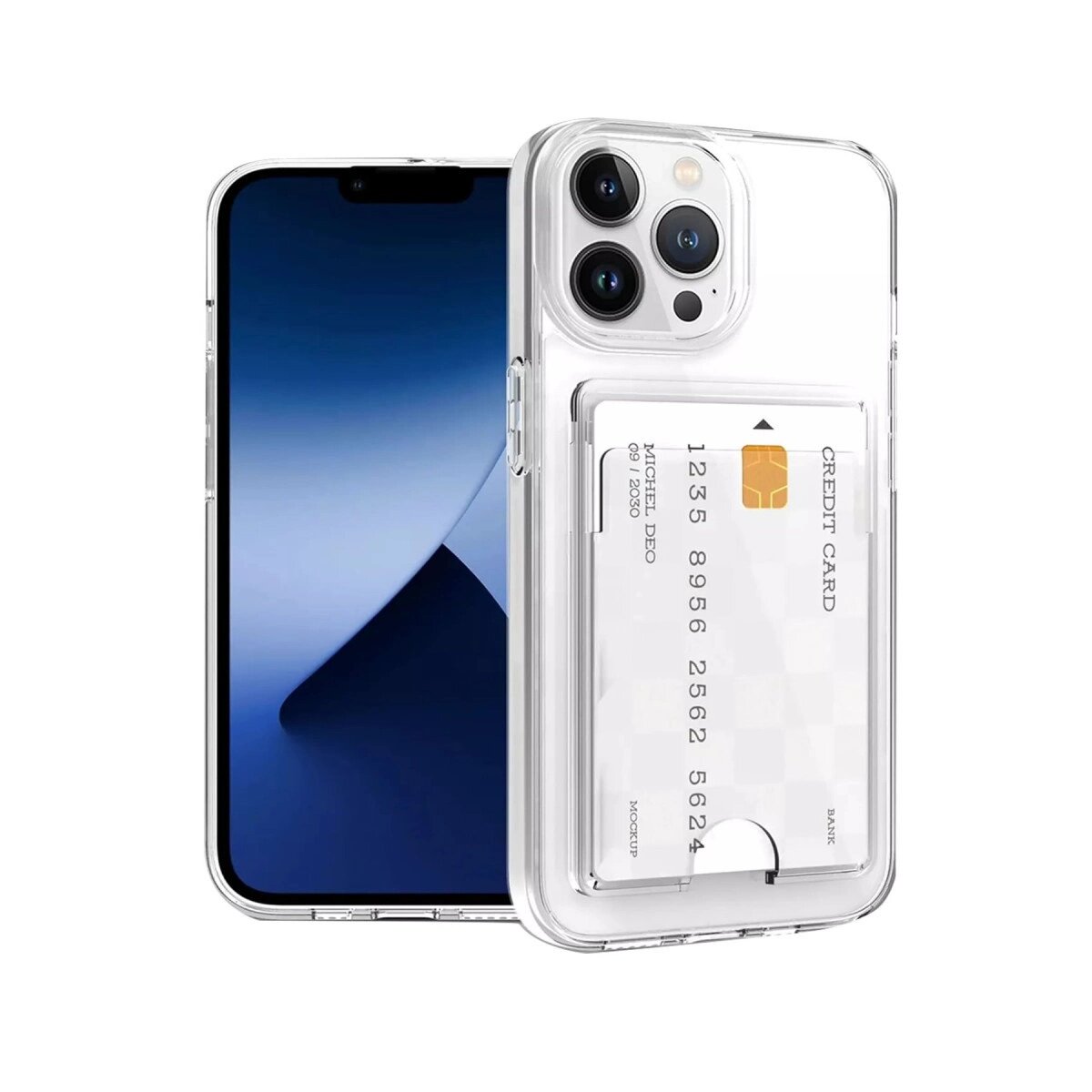 Apple İphone 15 Pro Kılıf Kart Şeffaf Silikon - Şeffaf Apple İphone 15 Pro Kılıf Kart Şeffaf Silikon - Şeffaf