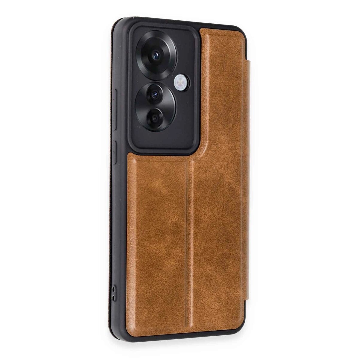 Oppo Reno 11f Kılıf Flip Cover - Taba Oppo Reno 11f Kılıf Flip Cover - Taba