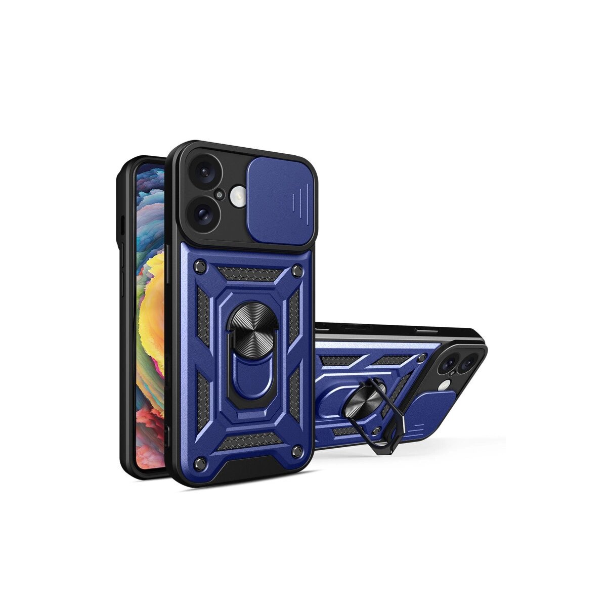 Apple İphone 16 Kılıf Pars Lens Yüzüklü Silikon - Lacivert Apple İphone 16 Kılıf Pars Lens Yüzüklü Silikon - Lacivert