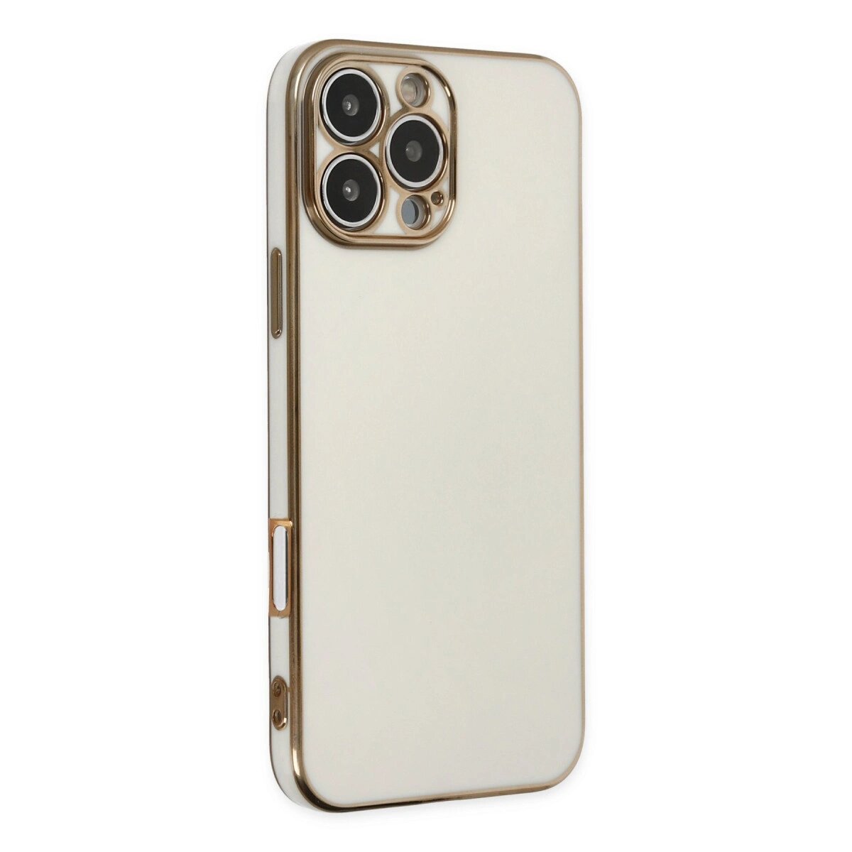 Apple İphone 16 Pro Max Kılıf Volet Silikon - Beyaz