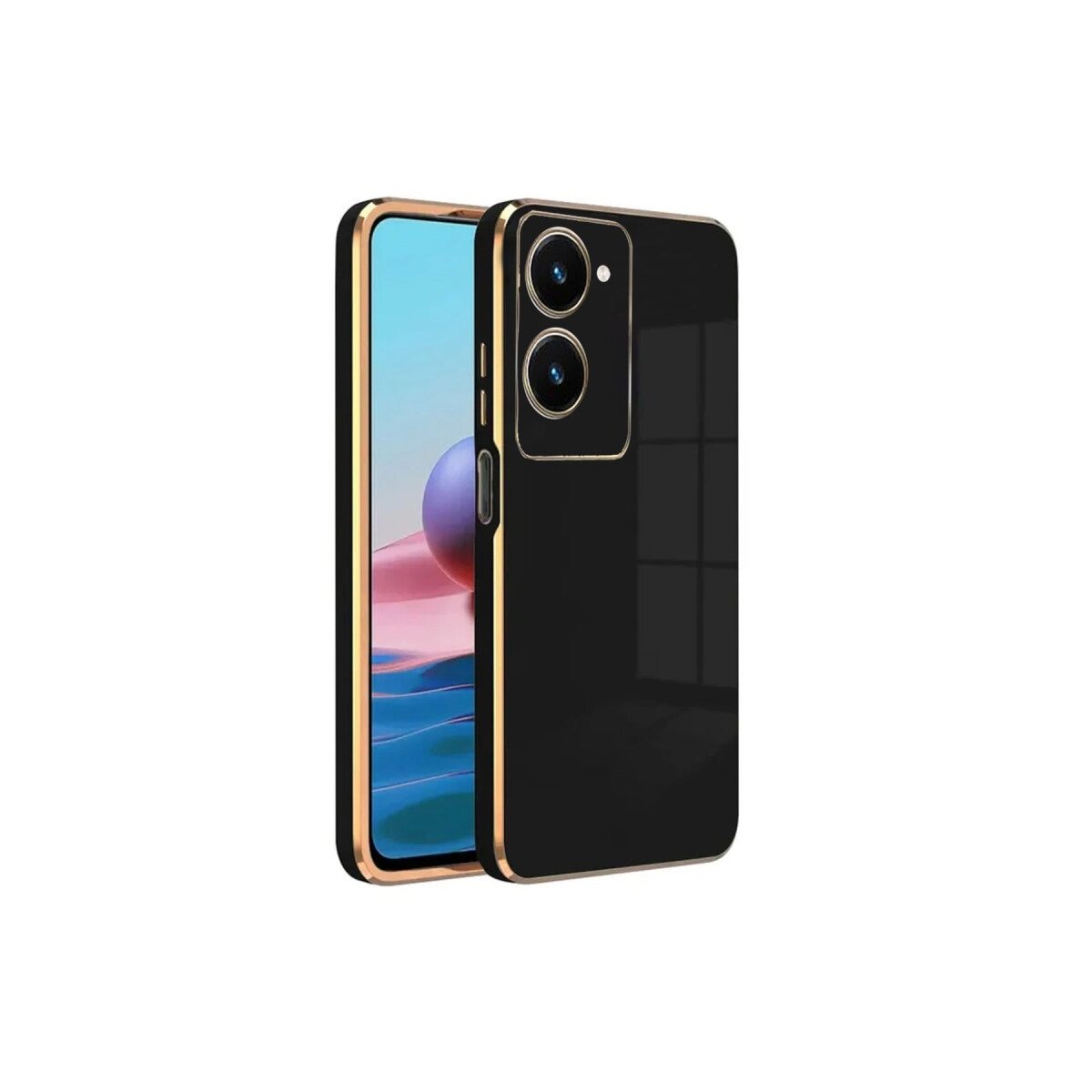Vivo Y18 Kılıf Volet Silikon - Siyah Vivo Y18 Kılıf Volet Silikon - Siyah