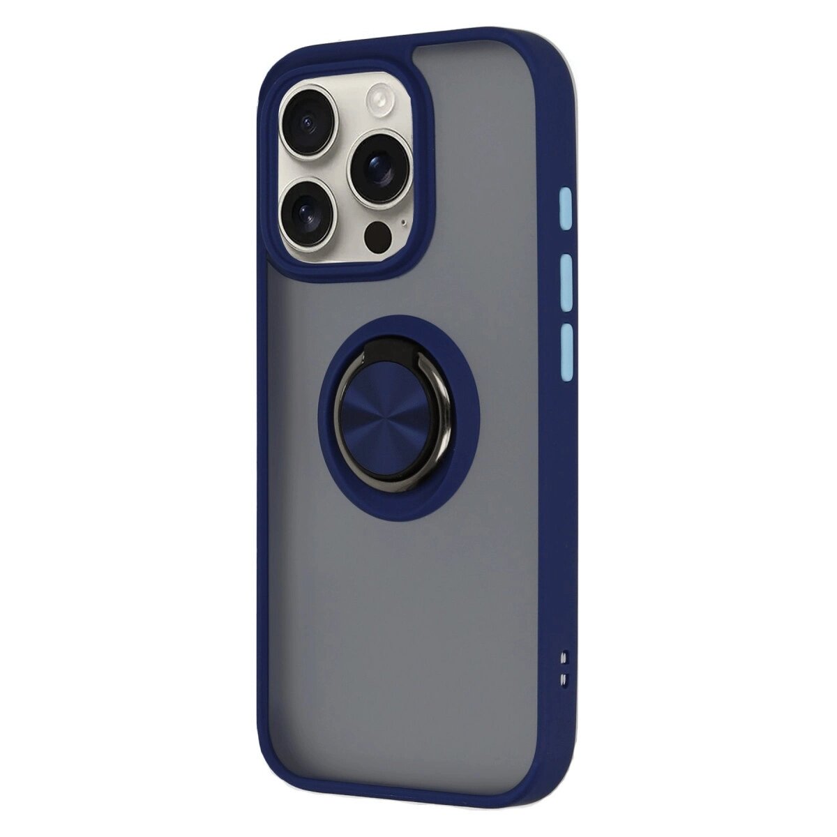 Apple İphone 16 Pro Max Kılıf Montreal Yüzüklü Silikon Kapak - Lacivert Apple İphone 16 Pro Max Kılıf Montreal Yüzüklü Silikon Kapak - Lacivert