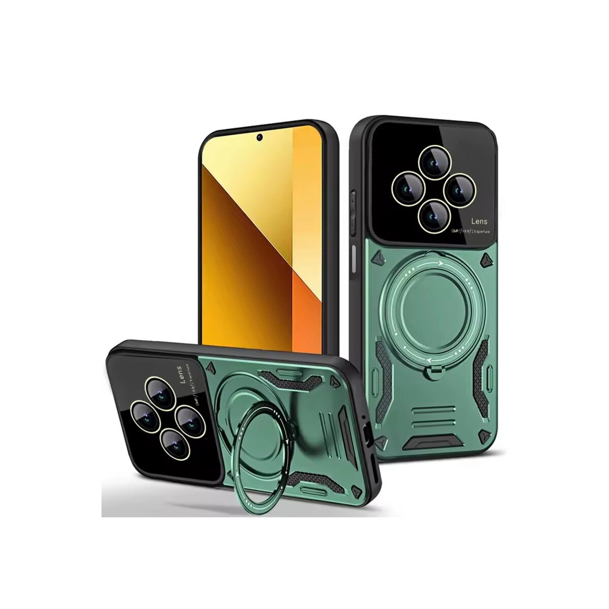 14c Kılıf Joy Lens Standlı Kapak - Koyu Yeşil