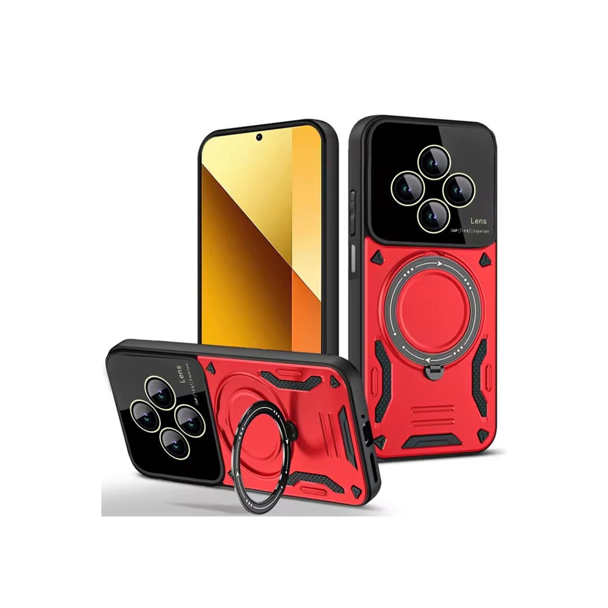 14c Kılıf Joy Lens Standlı Kapak - Kırmızı