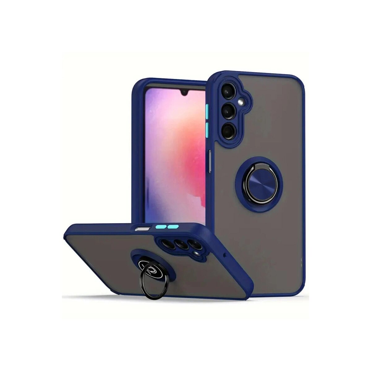 Samsung Galaxy S25 Plus Kılıf Montreal Yüzüklü Silikon Kapak - Lacivert Samsung Galaxy S25 Plus Kılıf Montreal Yüzüklü Silikon Kapak - Lacivert