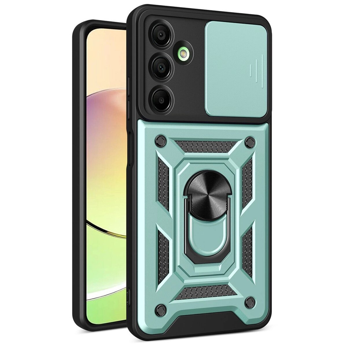 Samsung Galaxy A56 Kılıf Pars Lens Yüzüklü Silikon - Yeşil Samsung Galaxy A56 Kılıf Pars Lens Yüzüklü Silikon - Yeşil