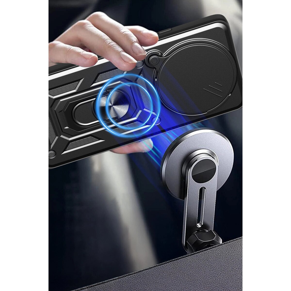 Xiaomi Redmi Note 14 Pro Plus Kılıf Pars Lens Yüzüklü Silikon - Kırmızı