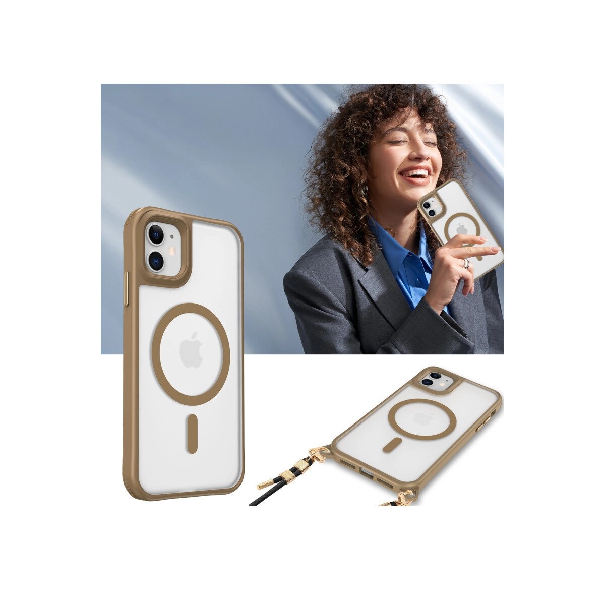 Apple İphone 12 Kılıf Enka Magsafe Silikon Kılıf - Şeffaf