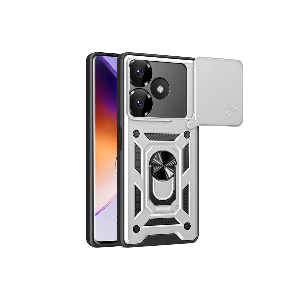 13 4g Kılıf Pars Lens Yüzüklü  - Gümüş