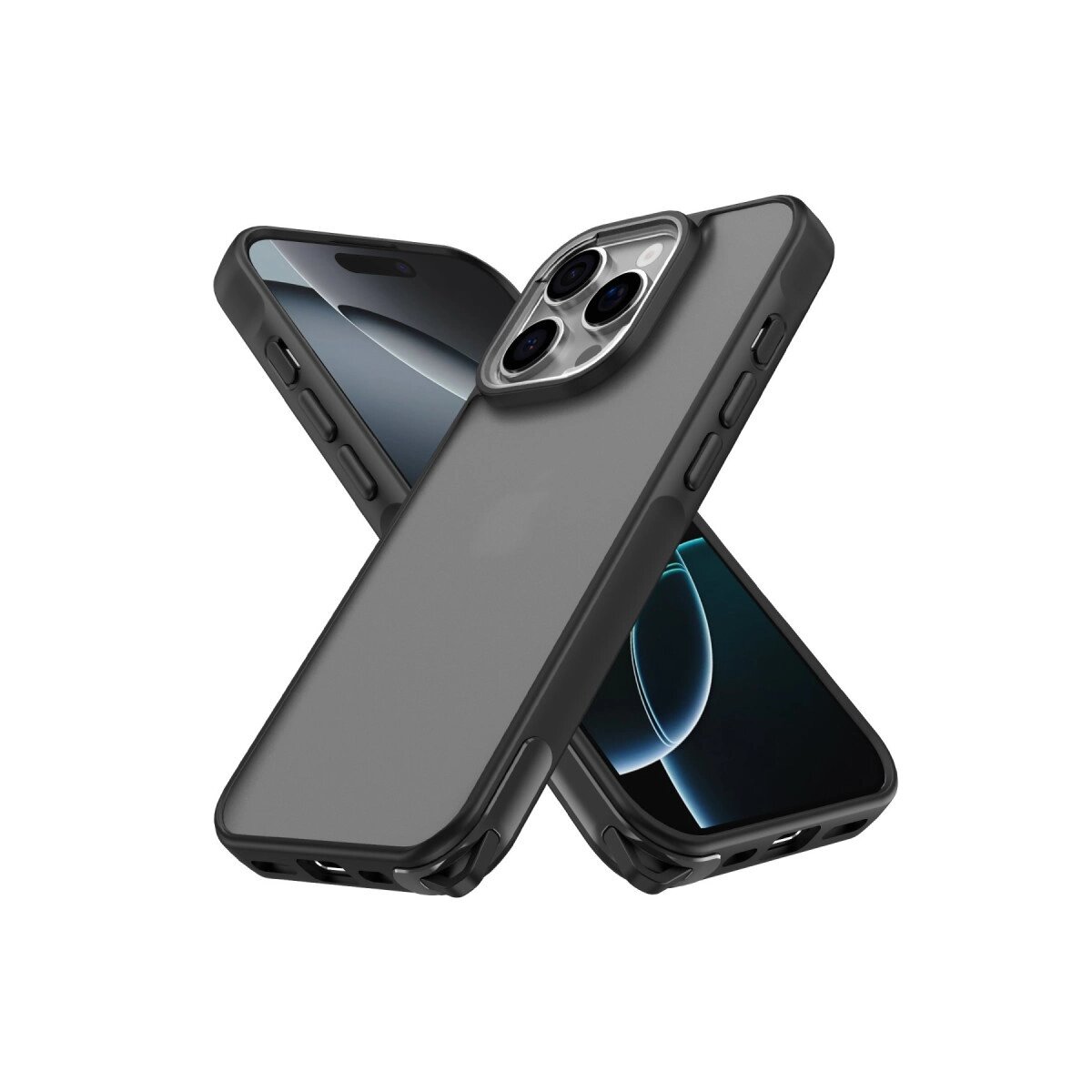 Apple İphone 16 Pro Kılıf Elegant Kapak - Siyah Apple İphone 16 Pro Kılıf Elegant Kapak - Siyah