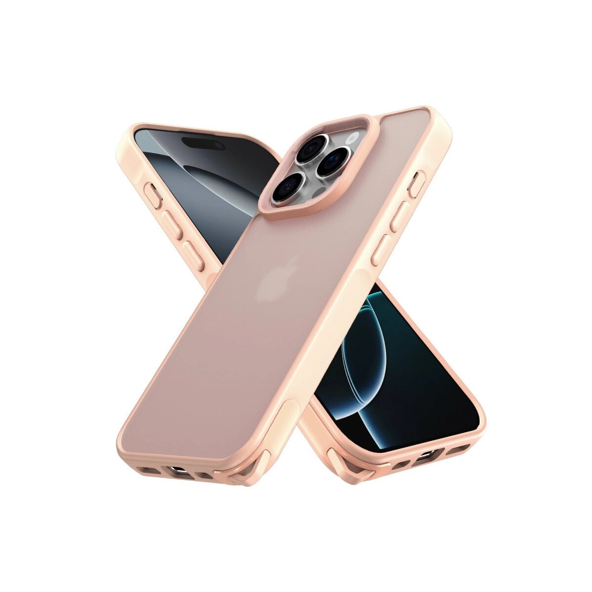 Apple İphone 16 Pro Kılıf Elegant Kapak - Pudra Apple İphone 16 Pro Kılıf Elegant Kapak - Pudra