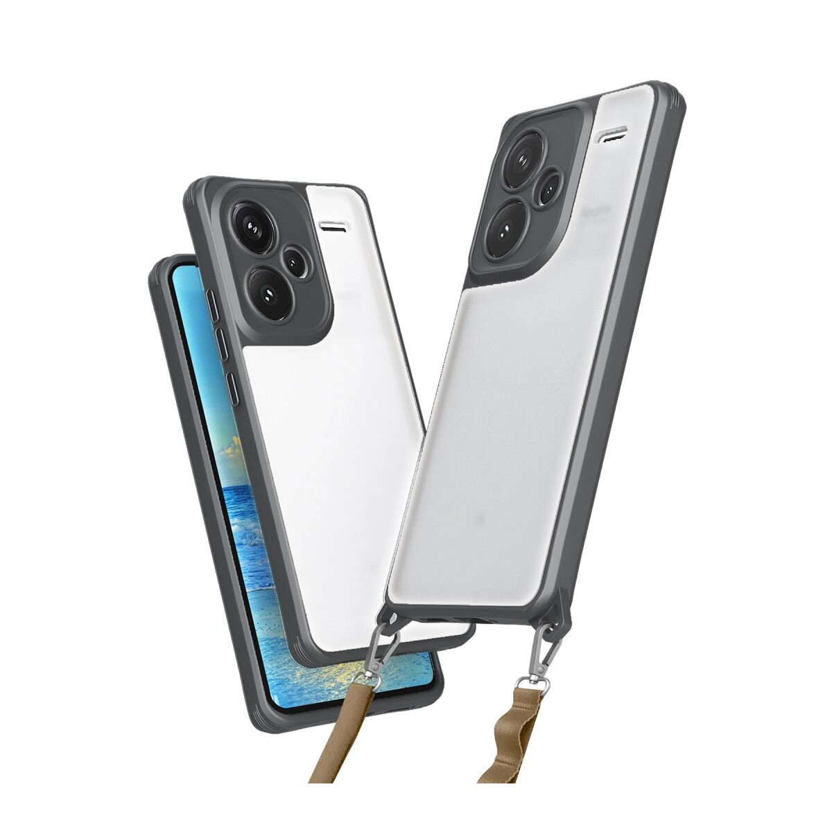 Xiaomi Redmi Note 13 Pro Plus Kılıf Penta Silikon Kılıf - Titan Gri Xiaomi Redmi Note 13 Pro Plus Kılıf Penta Silikon Kılıf - Titan Gri