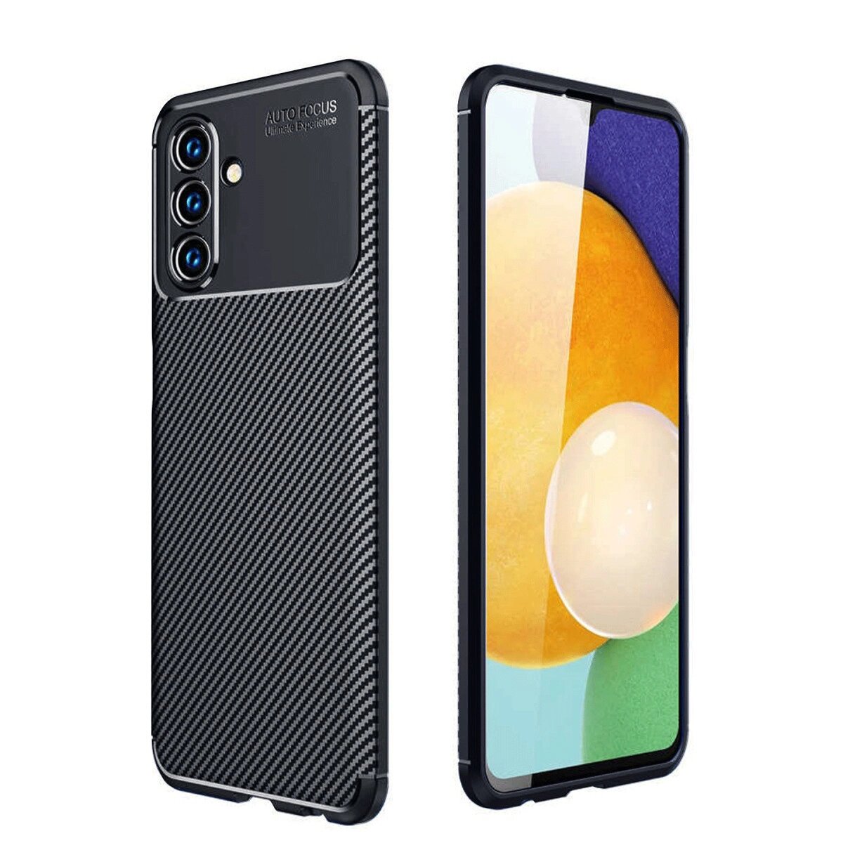 Samsung Galaxy A36 Kılıf Auto Focus Karbon Kapak - Siyah