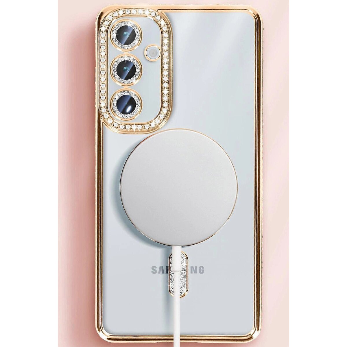 Samsung Galaxy S25 Kılıf Joke Simli Magneticsafe Kılıf - Mavi Samsung Galaxy S25 Kılıf Joke Simli Magneticsafe Kılıf - Mavi