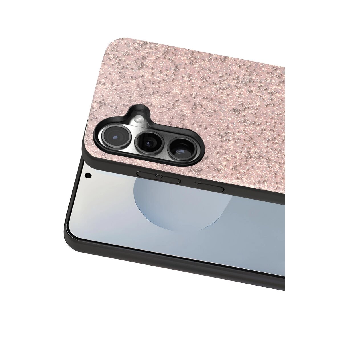 Onegif Samsung Galaxy S25 Plus Bright Simli Kapak - Pembe Onegif Samsung Galaxy S25 Plus Bright Simli Kapak - Pembe