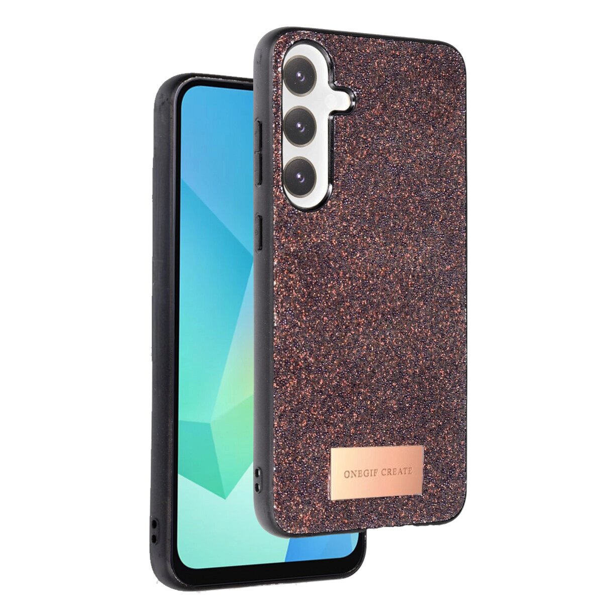 Onegif Samsung Galaxy A56 Bright Simli Kapak - Derin Mor Onegif Samsung Galaxy A56 Bright Simli Kapak - Derin Mor