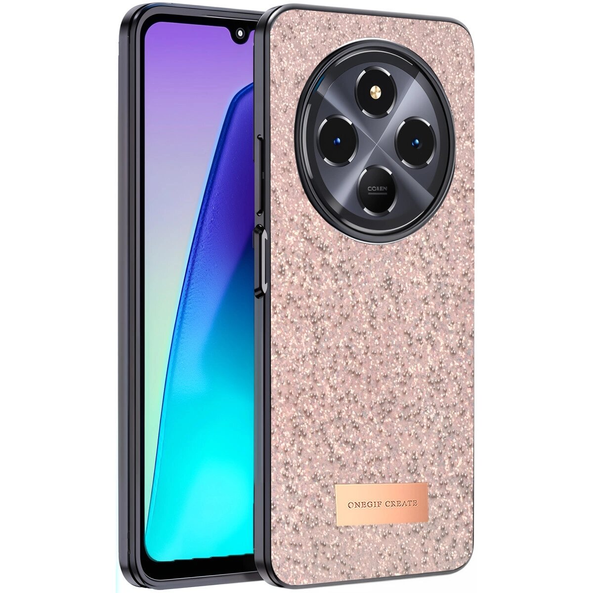 Onegif Xiaomi Redmi 14c Bright Simli Kapak - Pembe Onegif Xiaomi Redmi 14c Bright Simli Kapak - Pembe