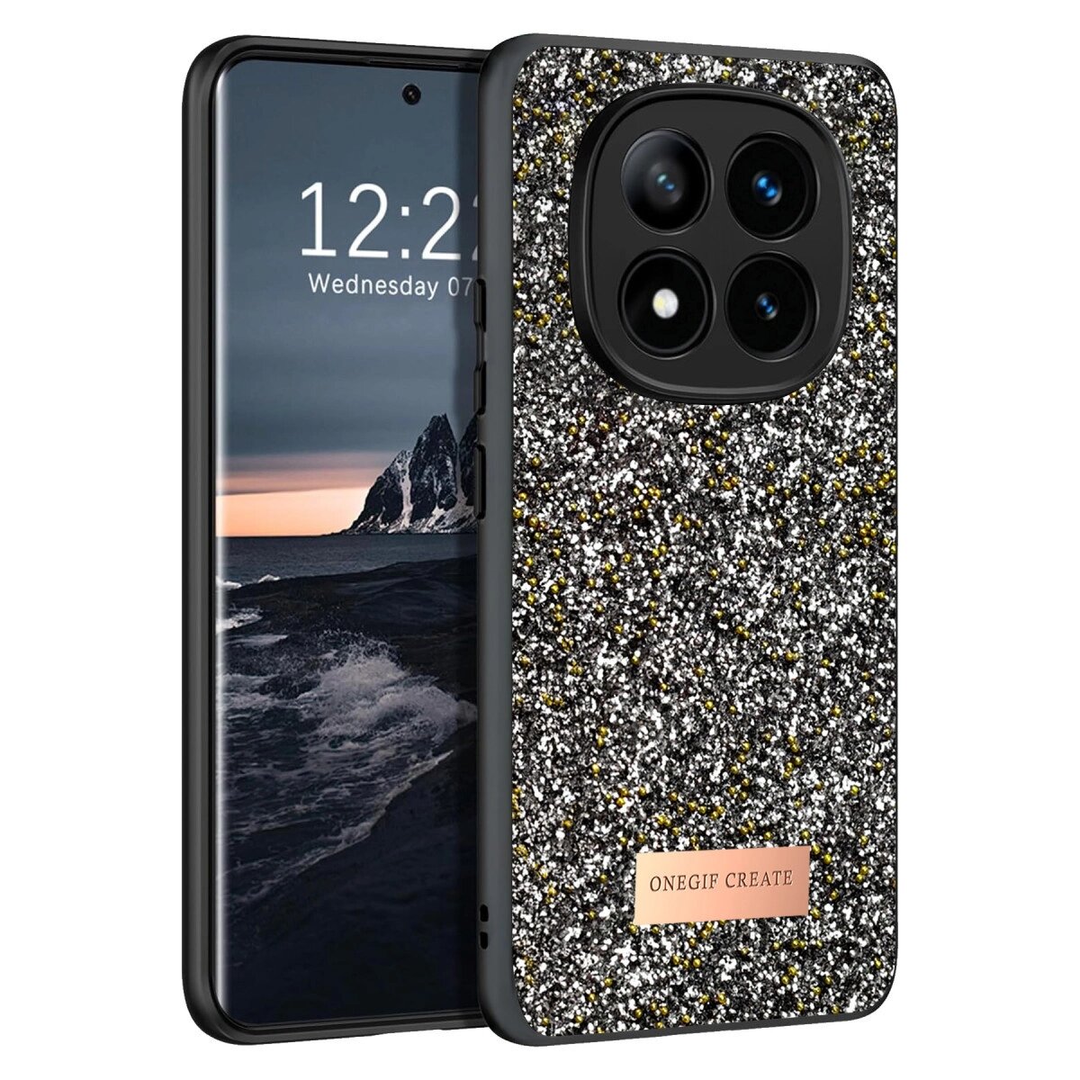 Onegif Xiaomi Redmi Note 14 Pro 4g Bright Simli Kapak - Gümüş Onegif Xiaomi Redmi Note 14 Pro 4g Bright Simli Kapak - Gümüş