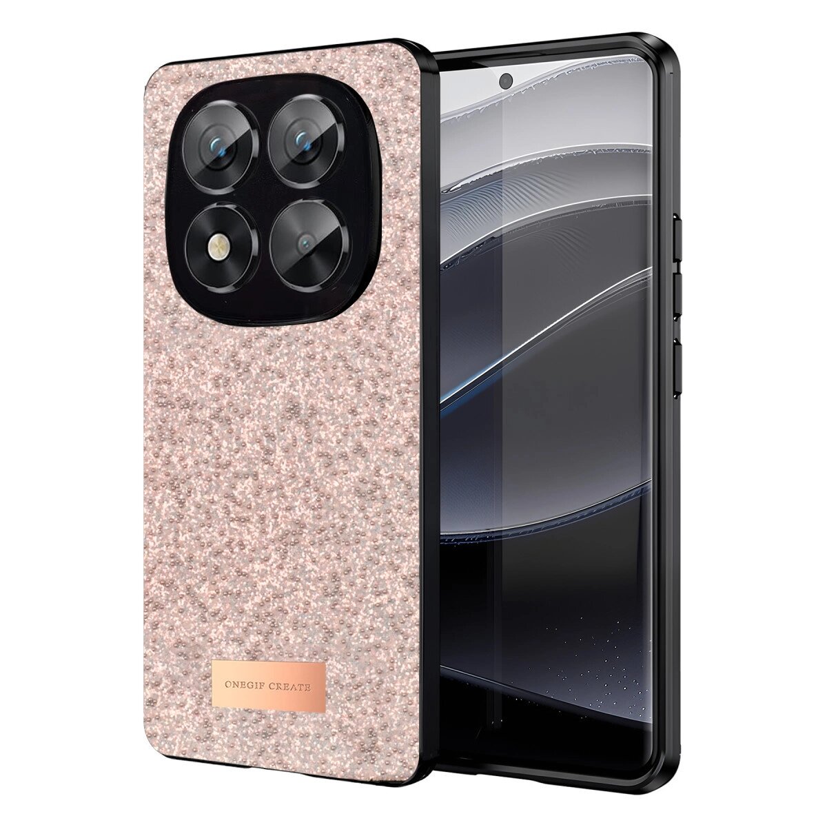Onegif Xiaomi Redmi Note 14 Pro 5g Bright Simli Kapak - Pembe Onegif Xiaomi Redmi Note 14 Pro 5g Bright Simli Kapak - Pembe