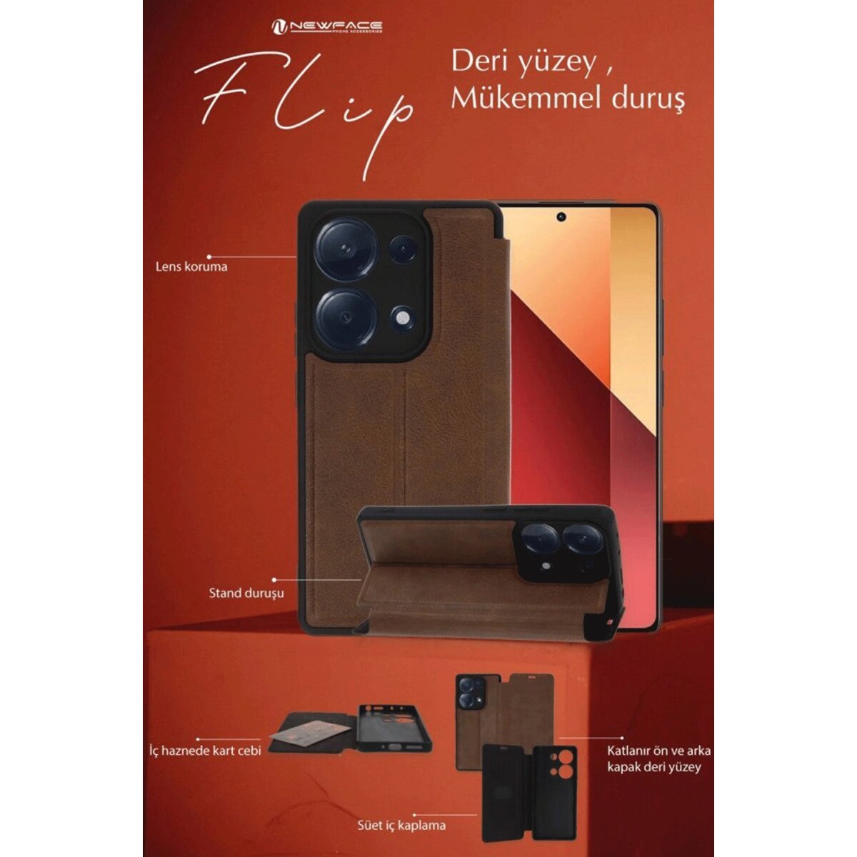 Samsung Galaxy A26 Kılıf Flip Cover - Taba Samsung Galaxy A26 Kılıf Flip Cover - Taba