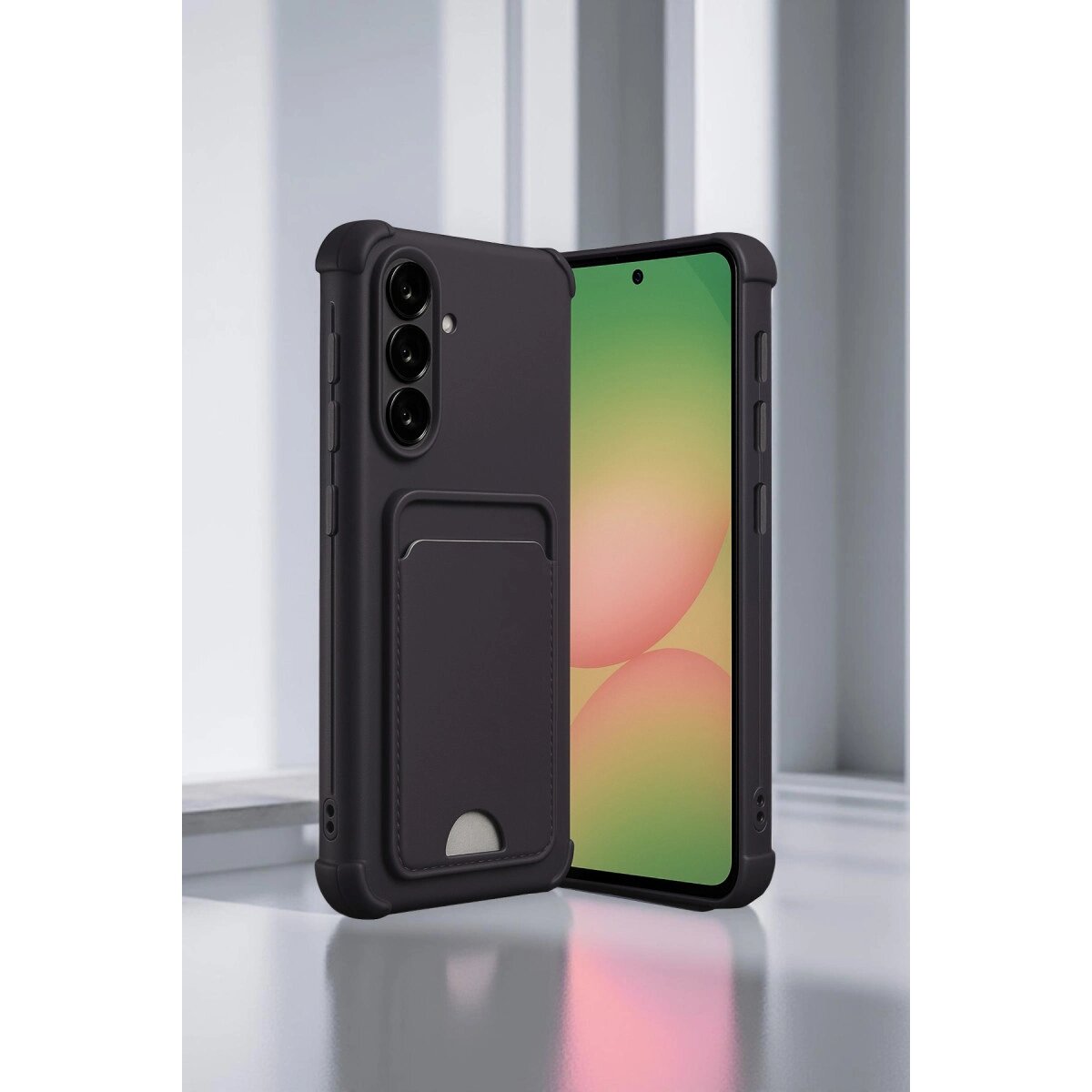 Samsung Galaxy A36 Kılıf Kelvin Kartvizitli Silikon - Siyah Samsung Galaxy A36 Kılıf Kelvin Kartvizitli Silikon - Siyah