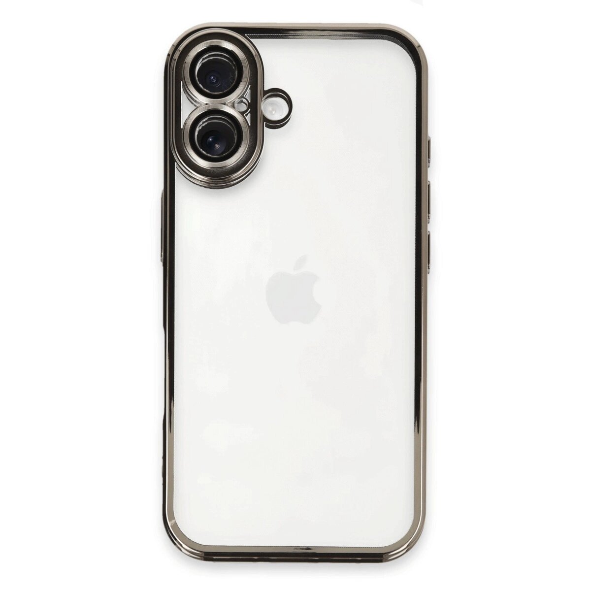 Apple İphone 16 Plus Kılıf Razer Lensli Silikon - Titanyum Gri