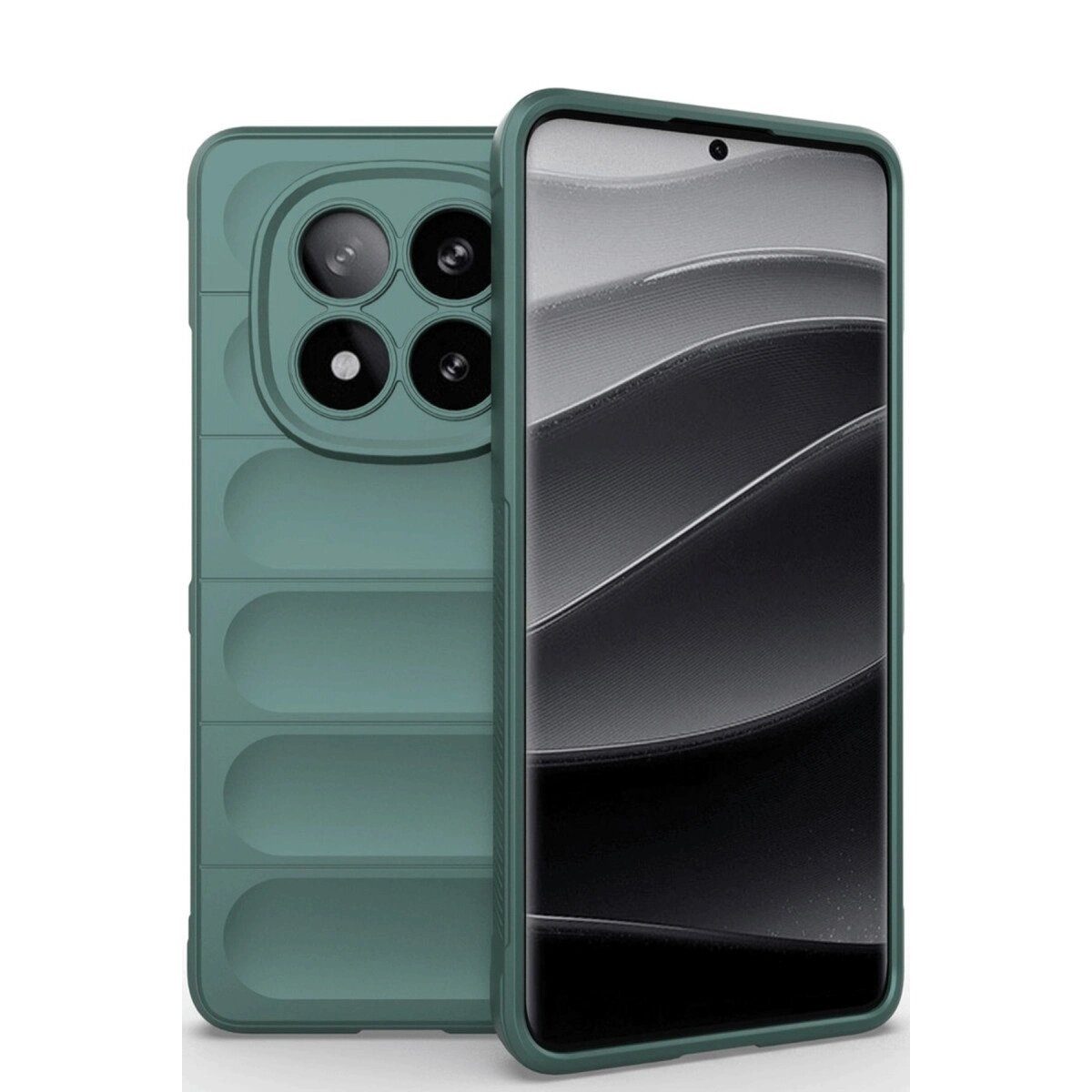 Xiaomi Redmi Note 14 Pro 5g Kılıf Optimum Silikon - Koyu Yeşil