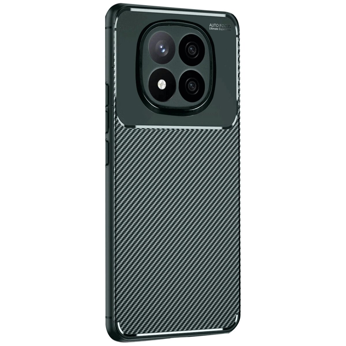 Xiaomi Redmi Note 14 Pro Plus Kılıf Auto Focus Karbon Kapak - Koyu Yeşil