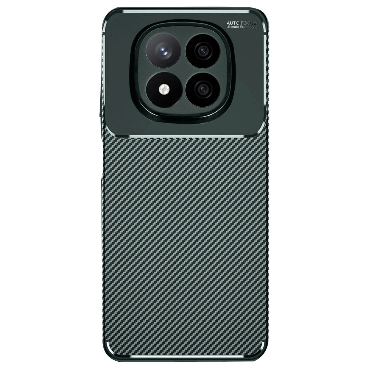 Xiaomi Redmi Note 14 Pro Plus Kılıf Auto Focus Karbon Kapak - Koyu Yeşil