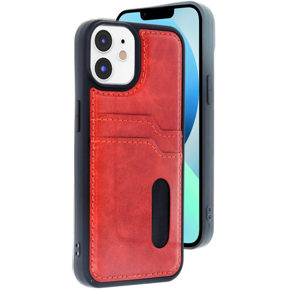 Apple İphone 11 Kılıf Sara Kartvizitli Deri Kılıf - Kırmızı Apple İphone 11 Kılıf Sara Kartvizitli Deri Kılıf - Kırmızı