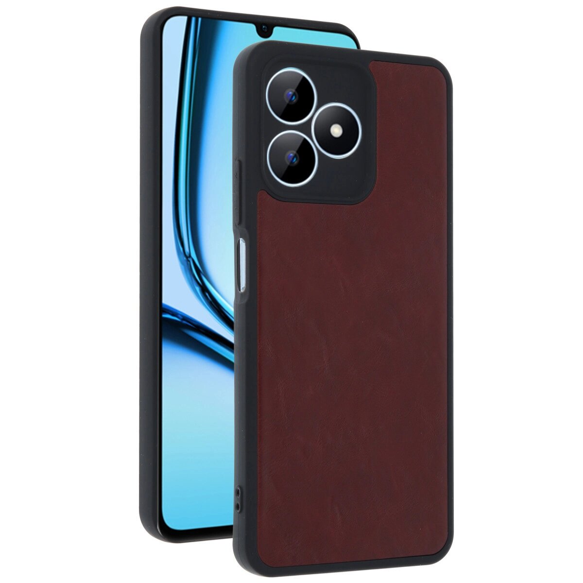 Realme Note 50 4g Kılıf Aras Deri Kapak - Bordo Realme Note 50 4g Kılıf Aras Deri Kapak - Bordo
