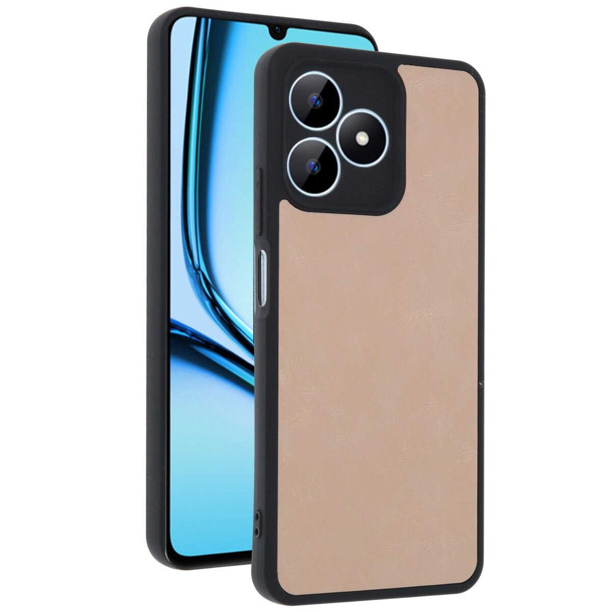 Realme Note 50 4g Kılıf Aras Deri Kapak - Pudra Realme Note 50 4g Kılıf Aras Deri Kapak - Pudra