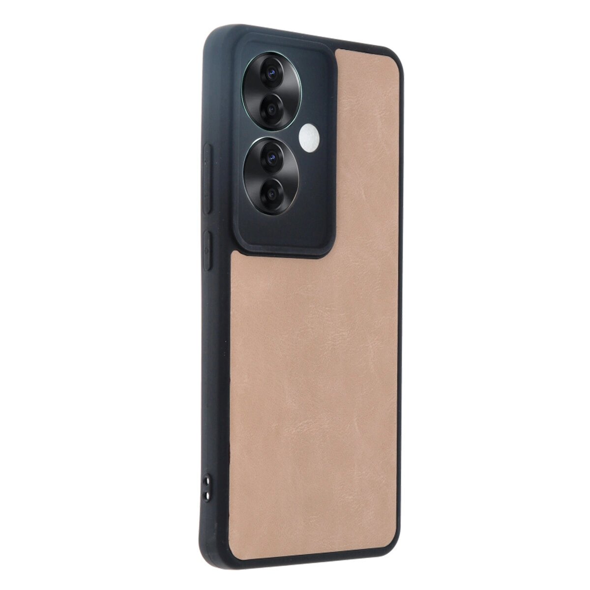Oppo Reno 11f Kılıf Aras Deri Kapak - Pudra Oppo Reno 11f Kılıf Aras Deri Kapak - Pudra