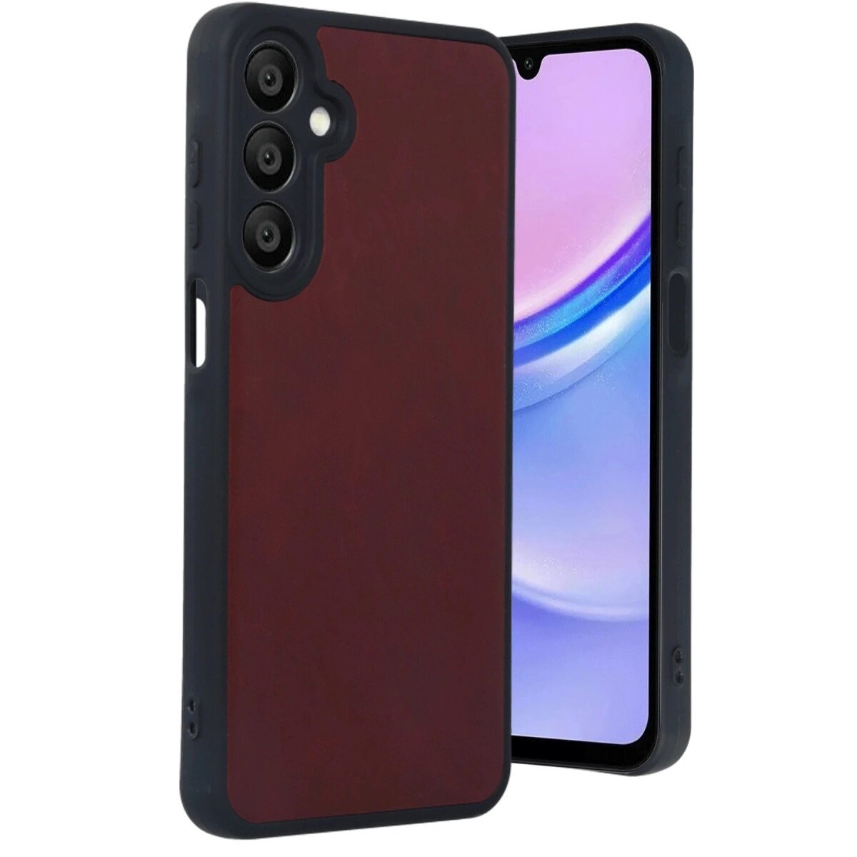 Samsung Galaxy A55 5g Kılıf Aras Deri Kapak - Bordo Samsung Galaxy A55 5g Kılıf Aras Deri Kapak - Bordo