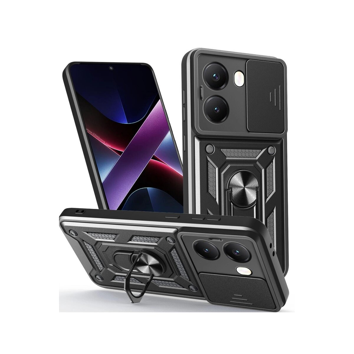 Xiaomi Poco X7 Pro Kılıf Pars Lens Yüzüklü Silikon - Siyah Xiaomi Poco X7 Pro Kılıf Pars Lens Yüzüklü Silikon - Siyah
