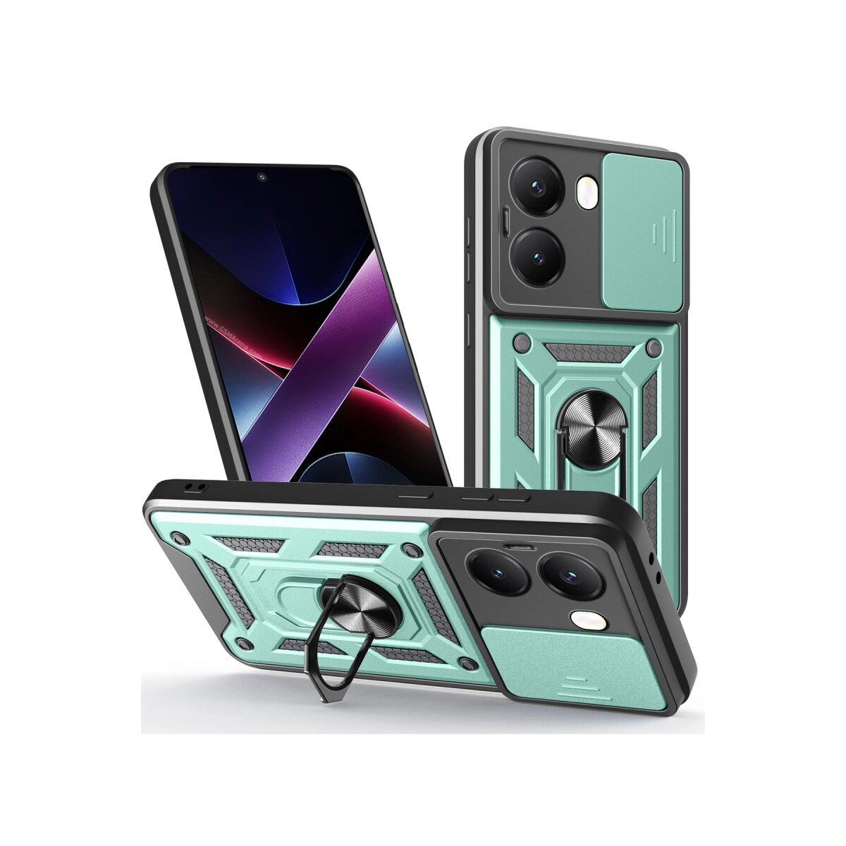 Xiaomi Poco X7 Pro Kılıf Pars Lens Yüzüklü Silikon - Yeşil Xiaomi Poco X7 Pro Kılıf Pars Lens Yüzüklü Silikon - Yeşil