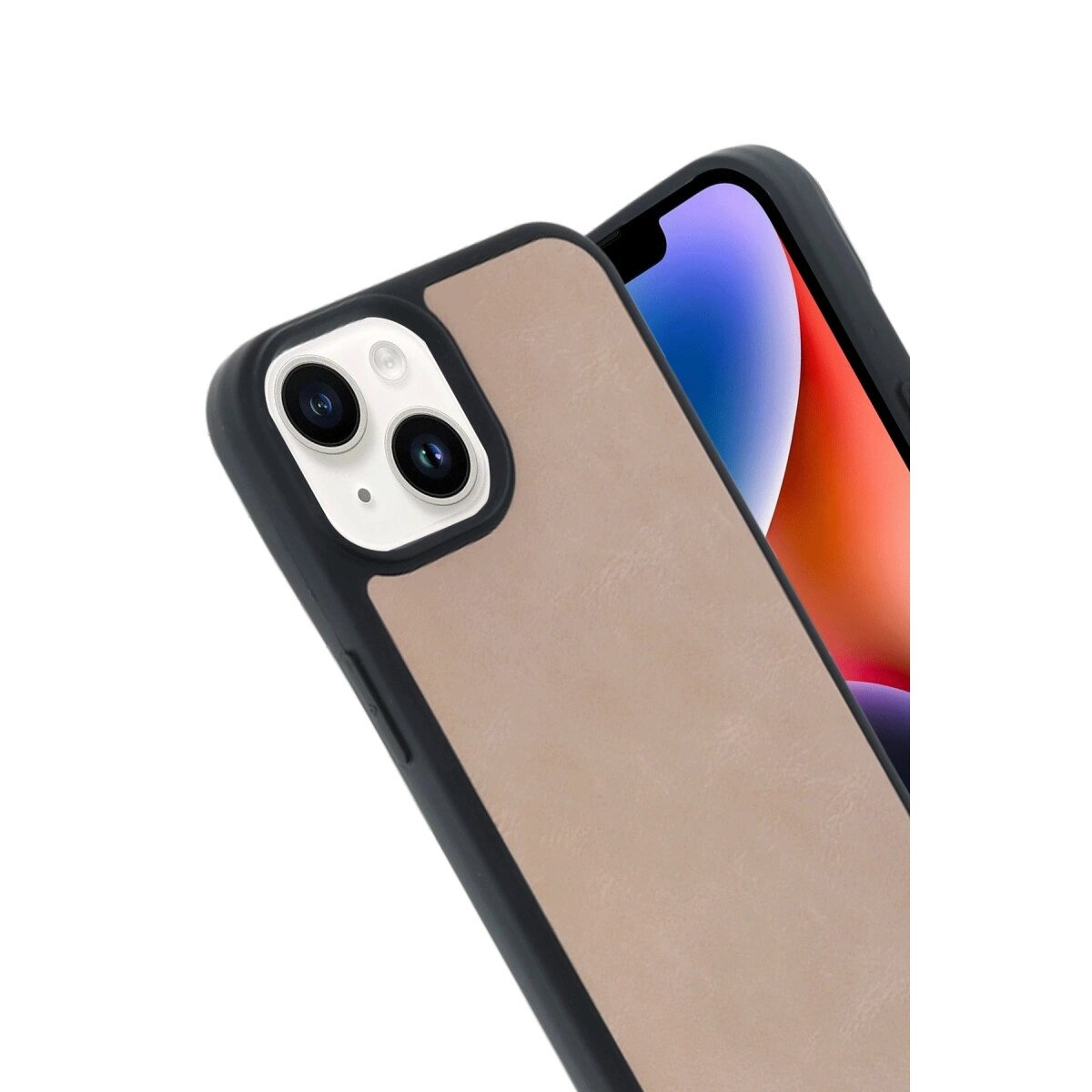 Apple İphone 15 Kılıf Aras Deri Kapak - Pudra Apple İphone 15 Kılıf Aras Deri Kapak - Pudra
